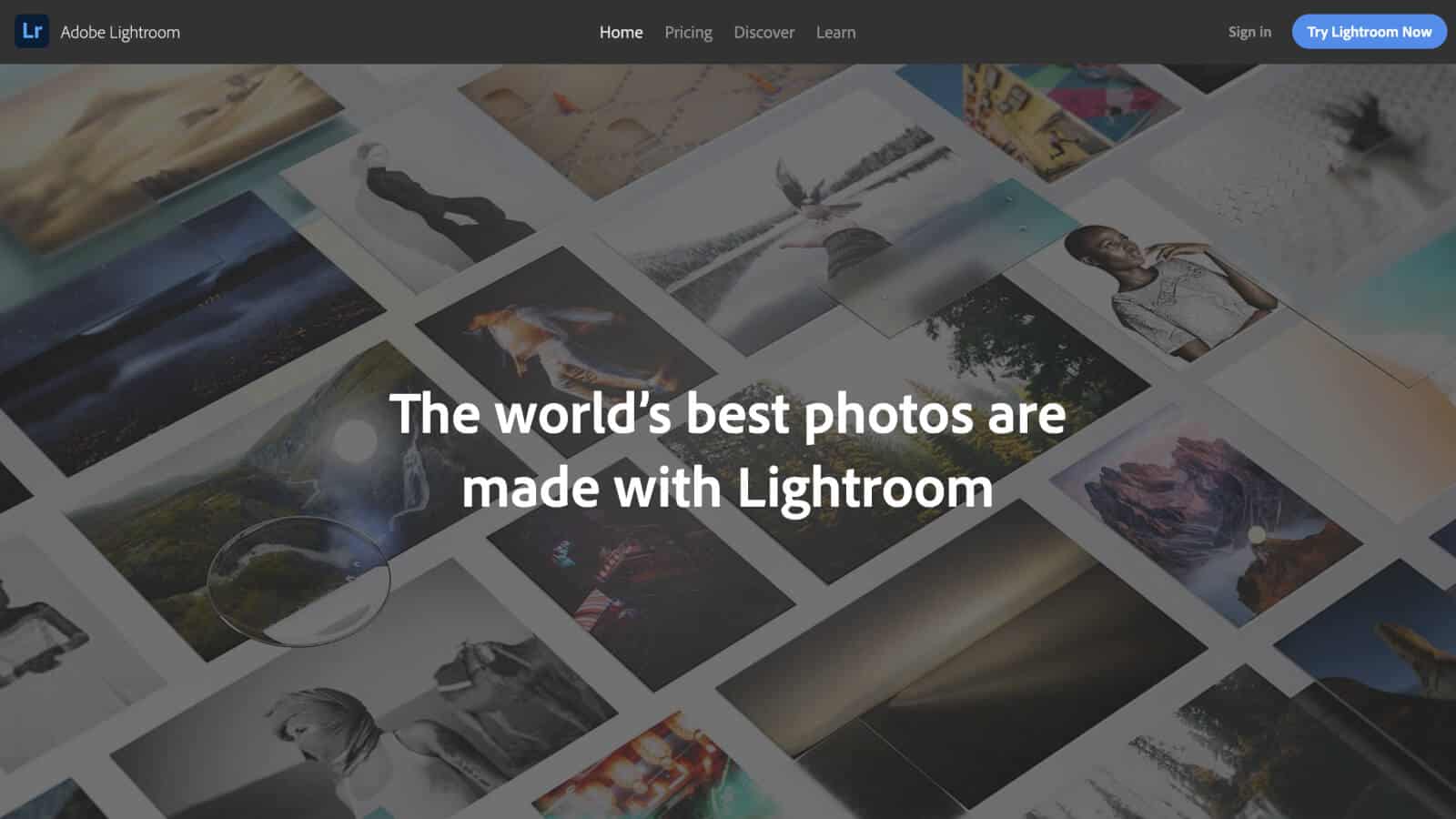 Adobe Lightroom software is popular among professional photographers