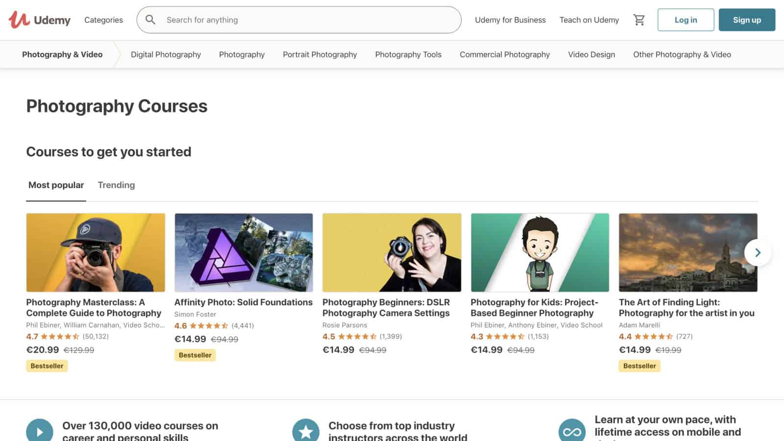 You can sell photography courses on Udemy