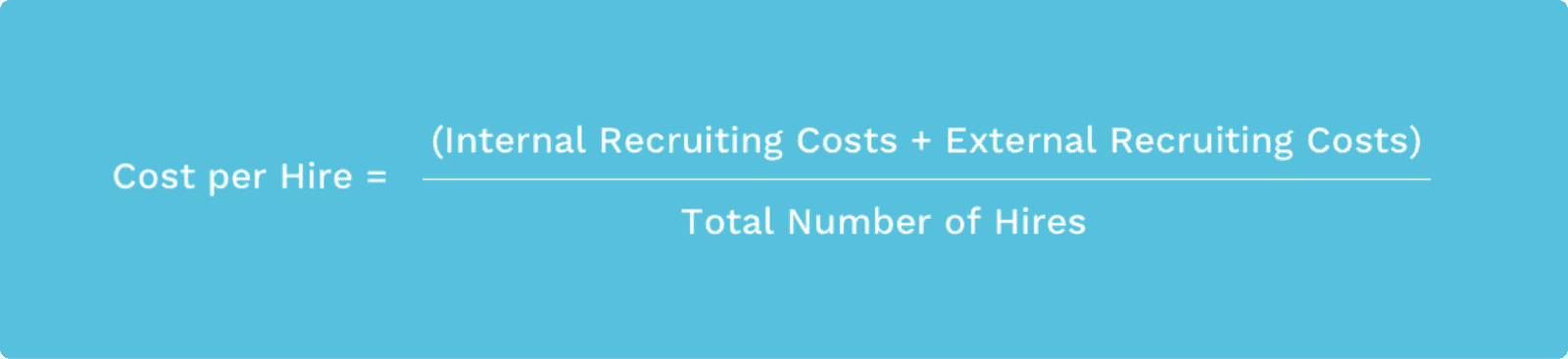 Cost per Hire formula.