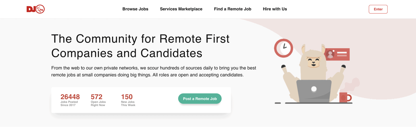 Dynamite Jobs is one of the leading job boards for remote positions.