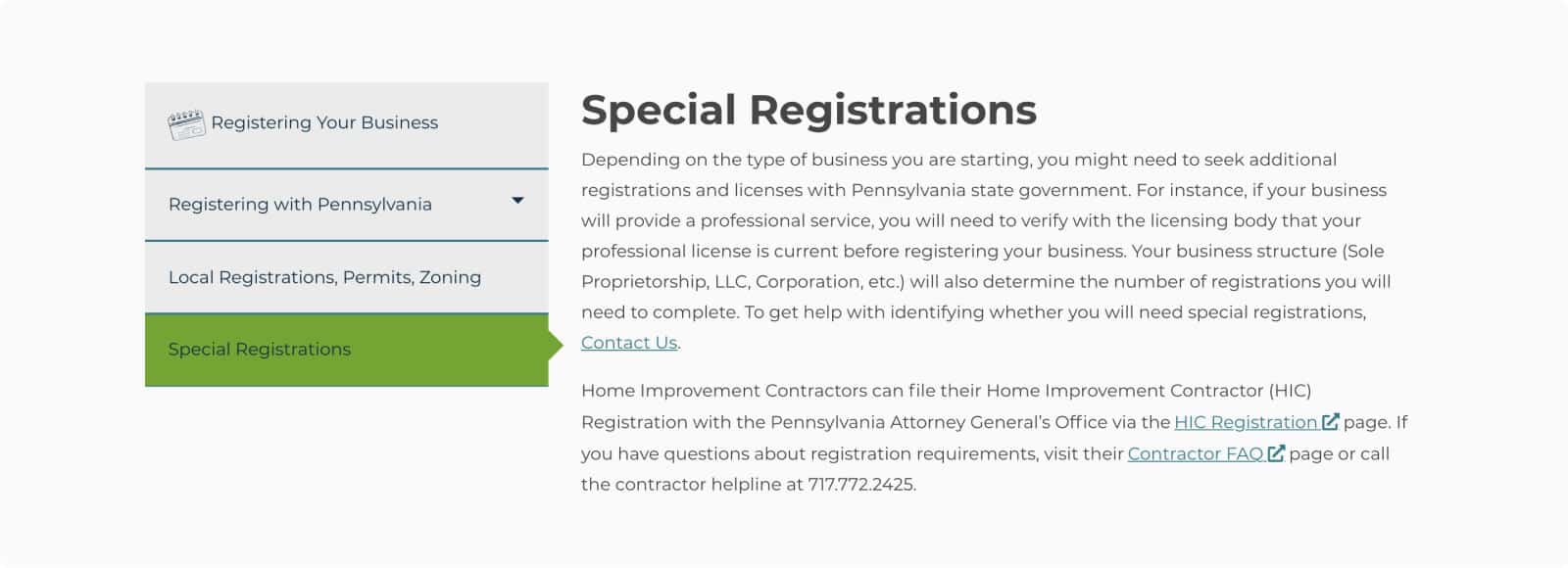 Special Registrations