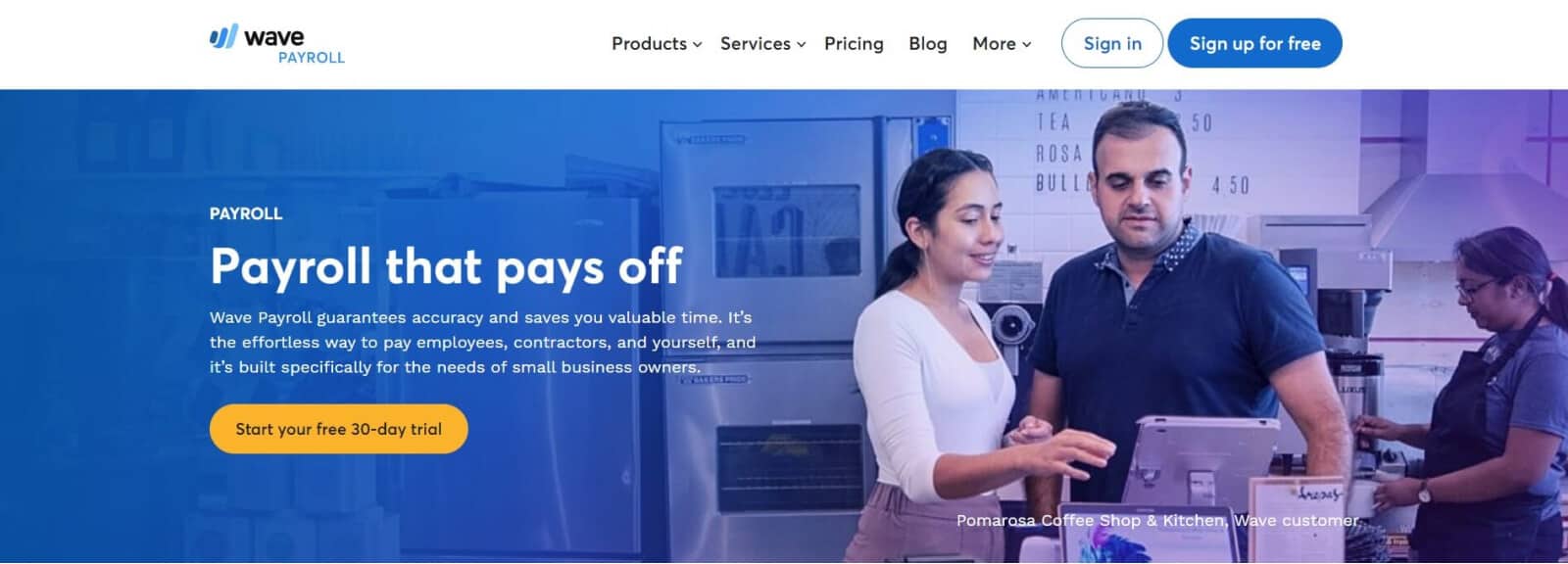 Wave offers a software suite that includes a payroll management app