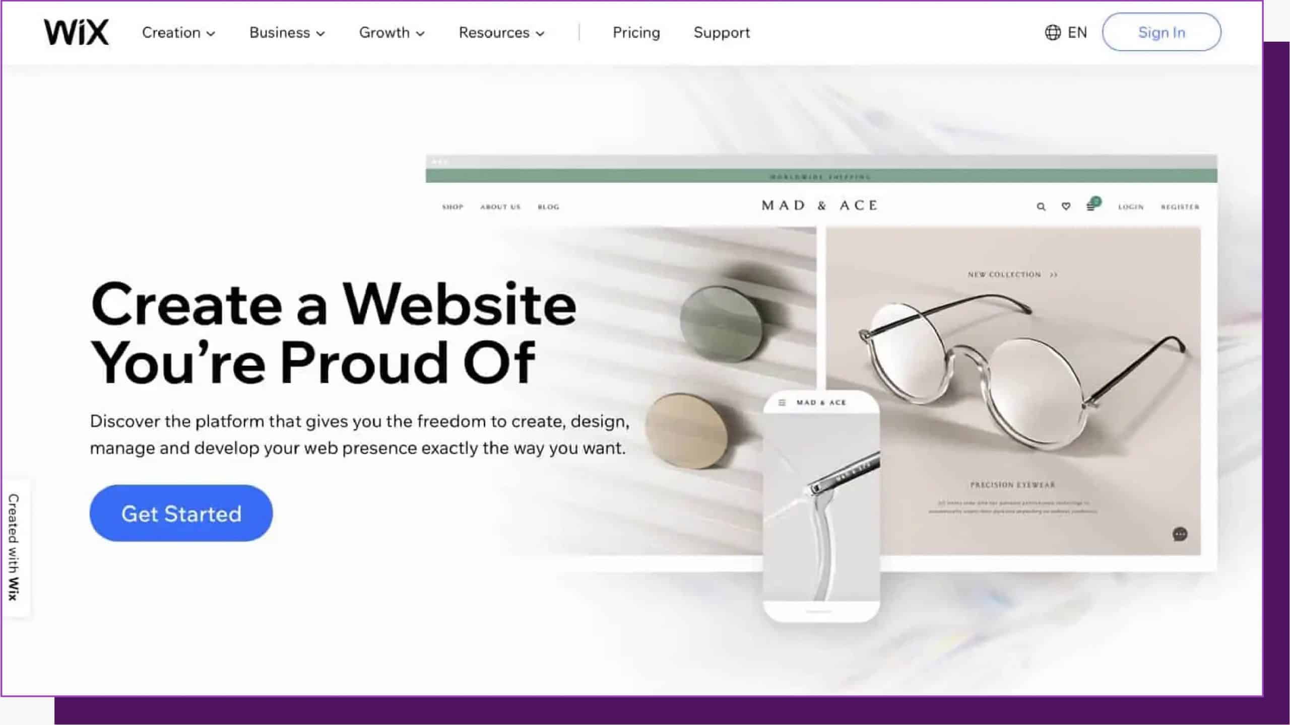 Wix website builder software