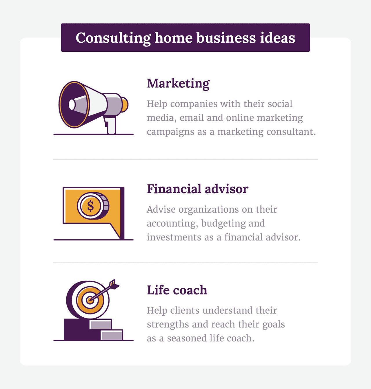 Consulting home business ideas