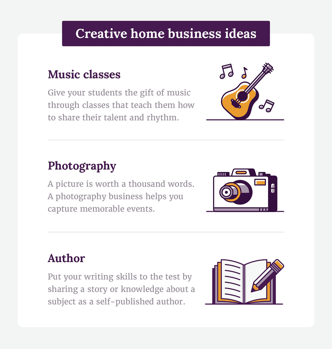 Creative home business ideas