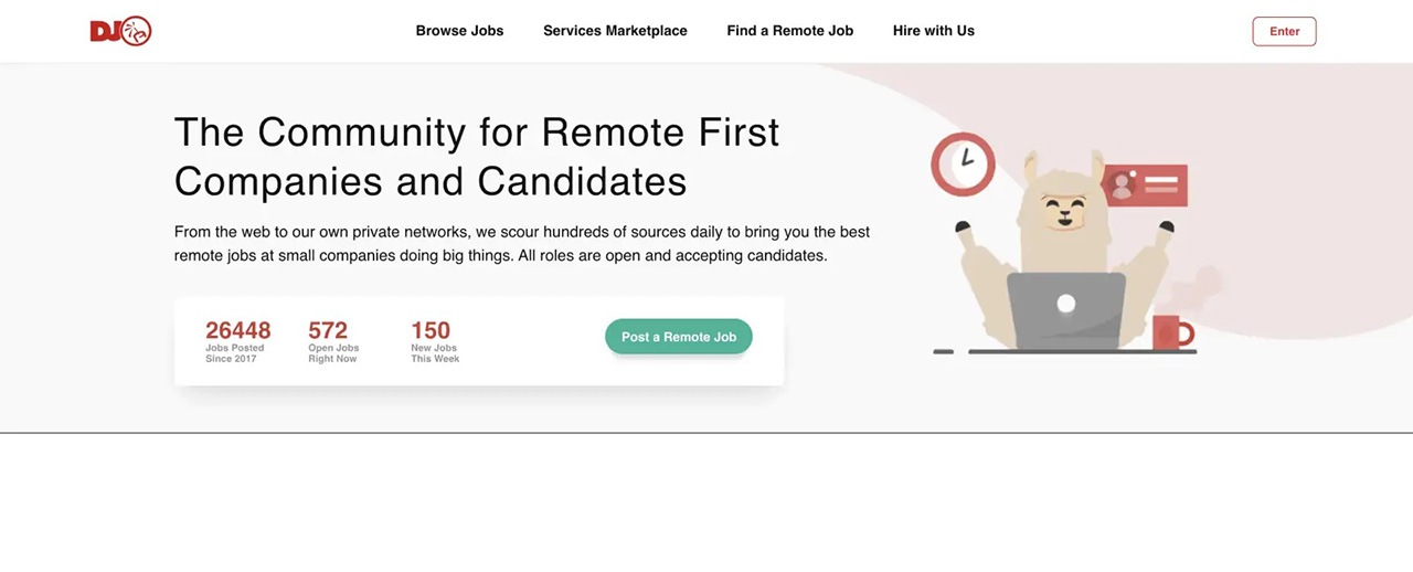 Dynamite Jobs is one of the leading job boards for remote positions