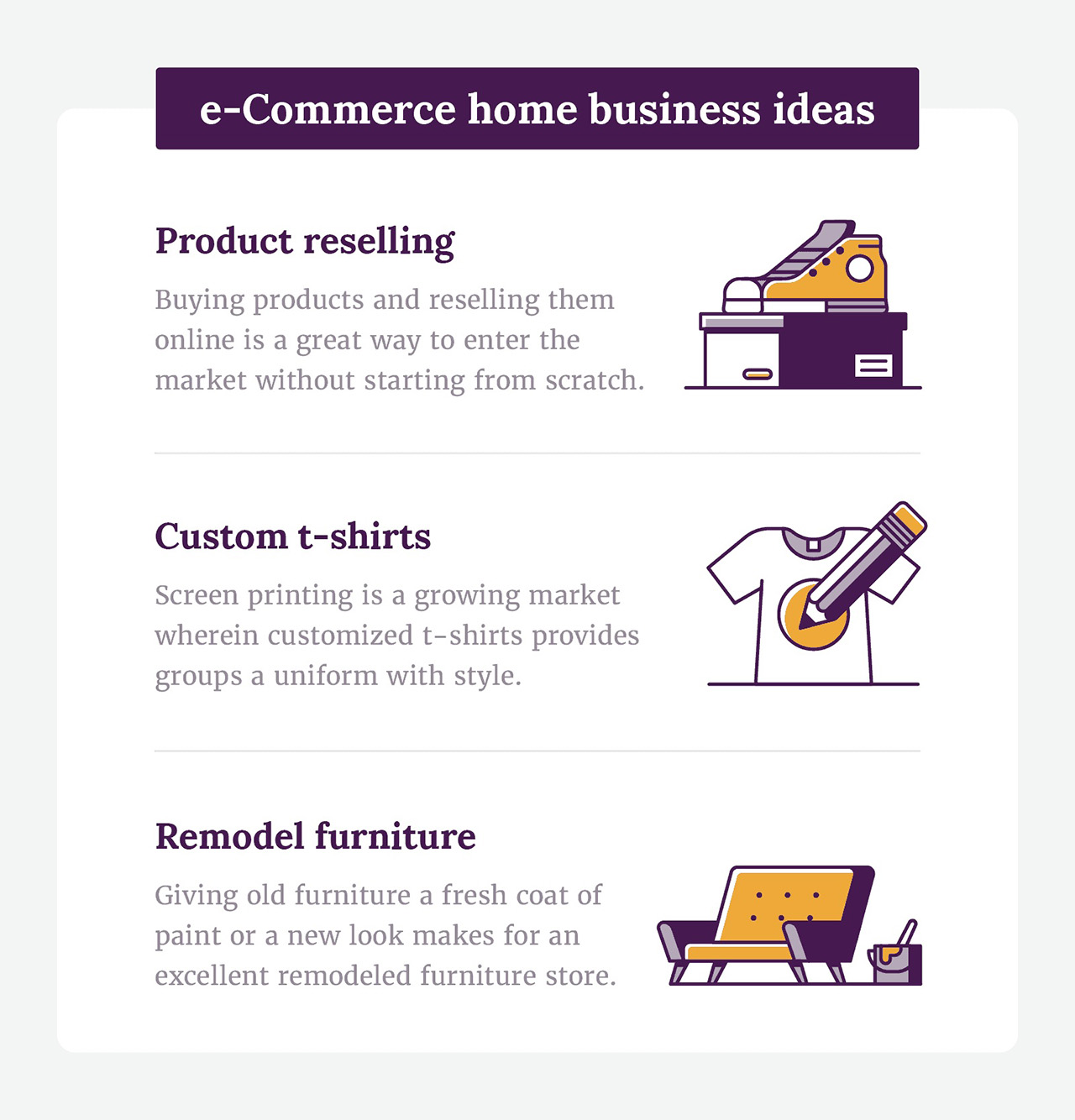 eCommerce home business ideas