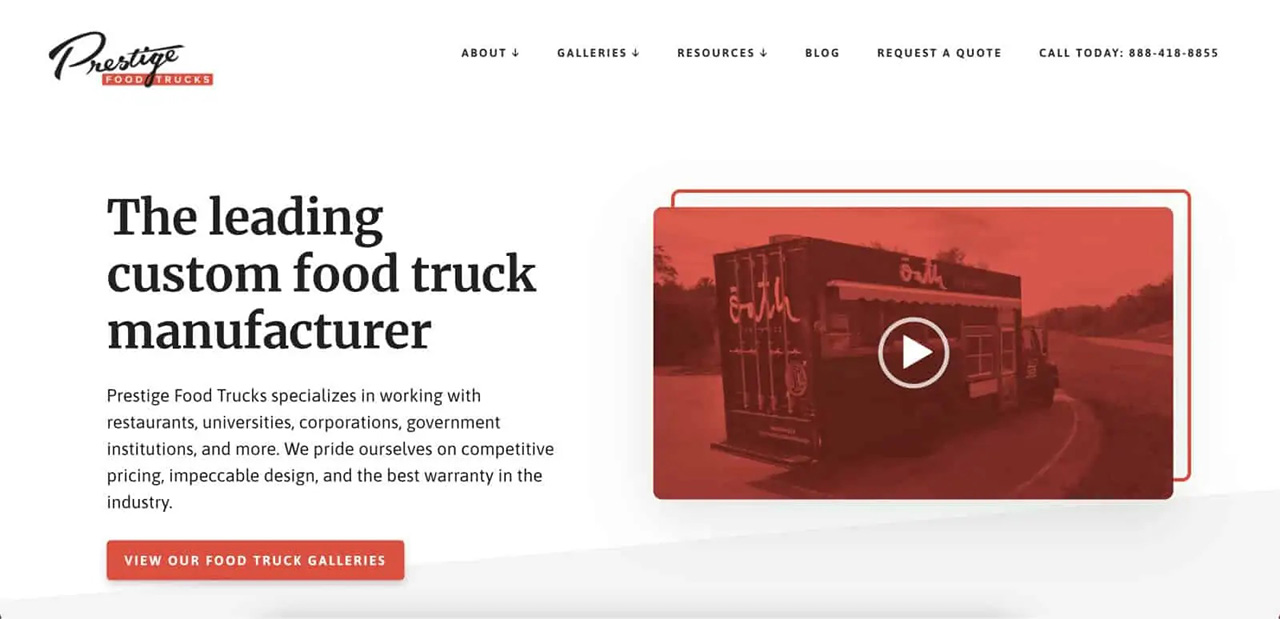 Prestige foods homepage