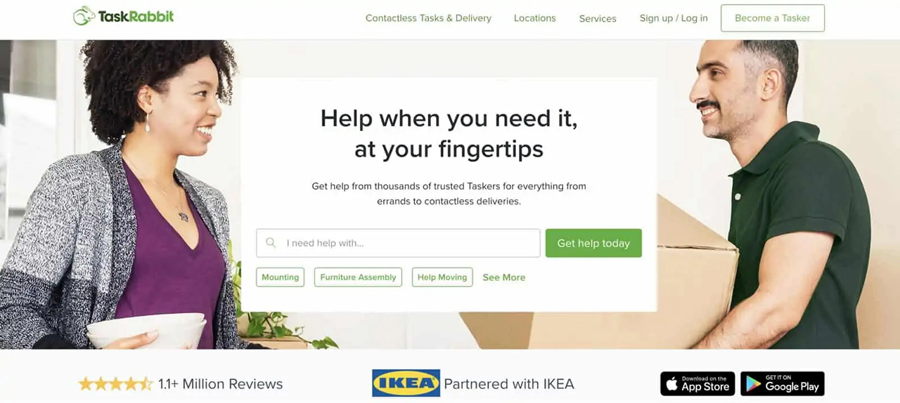 You can offer cleaning services on the TaskRabbit marketplace