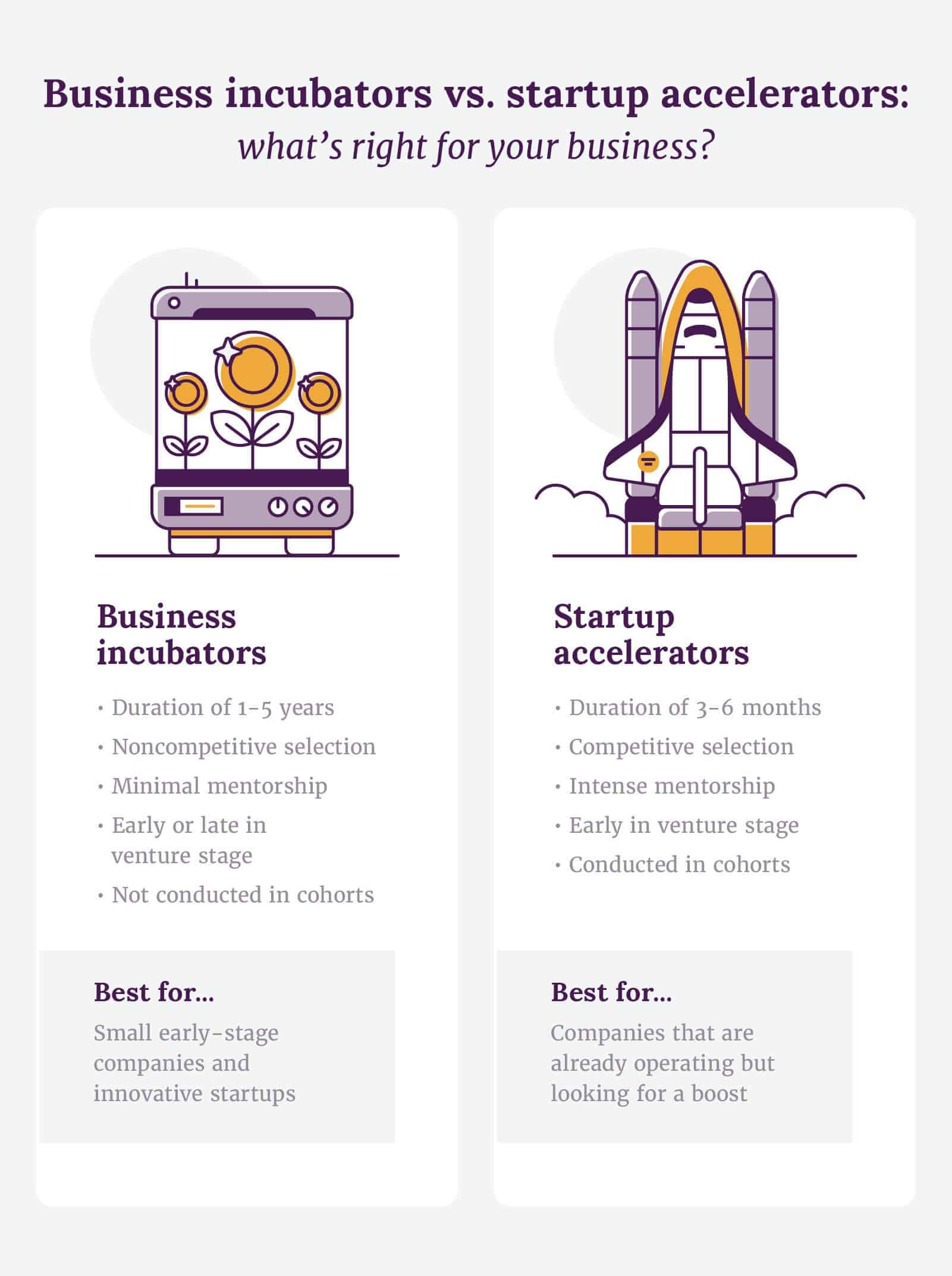 Business incubators vs. startup accelerators: what's right for your business