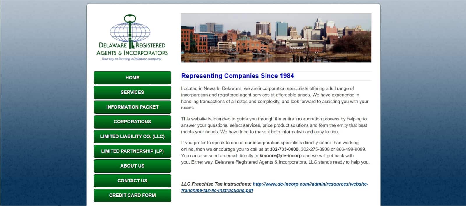 Delaware Registered Agents and Incorporators