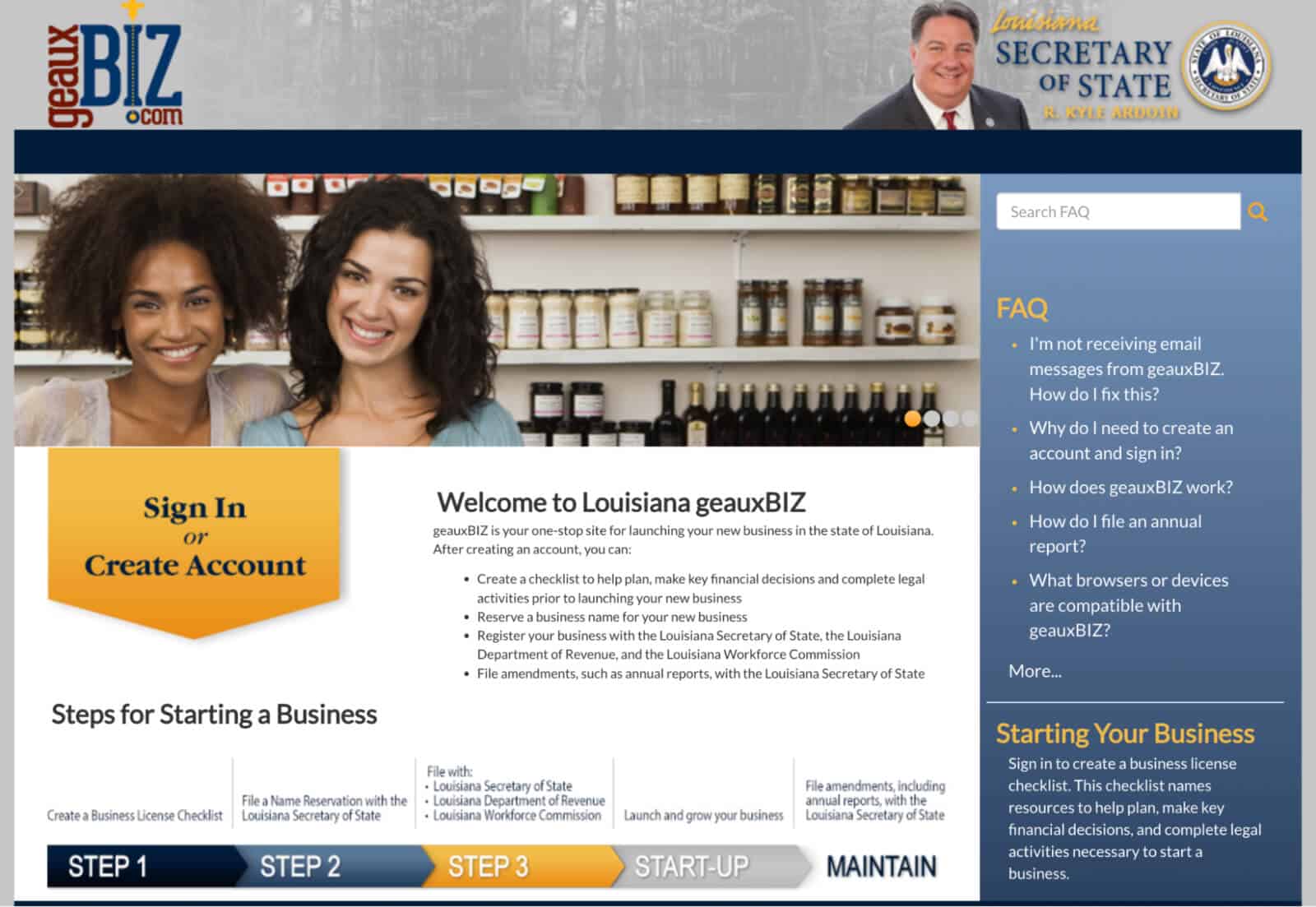 geauxBIZ is your one-stop site for launching your new business in the state of Louisiana