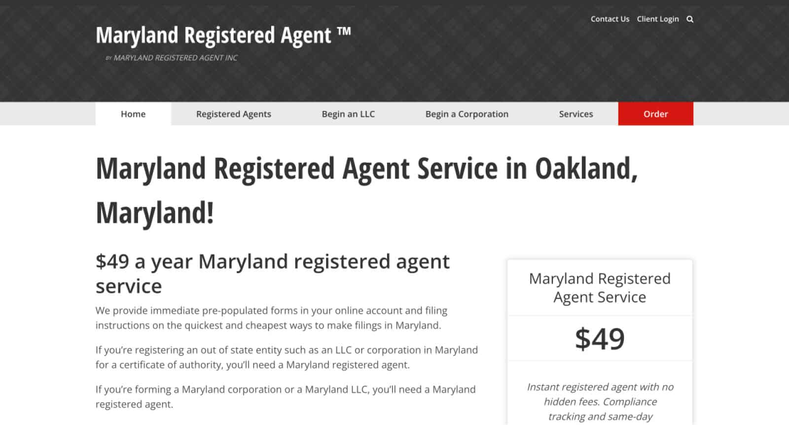 Maryland Registered Agent