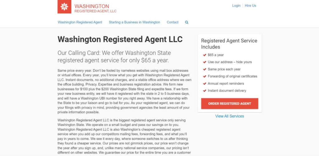 Washington Registered Agent Services Top 11 Reviewed