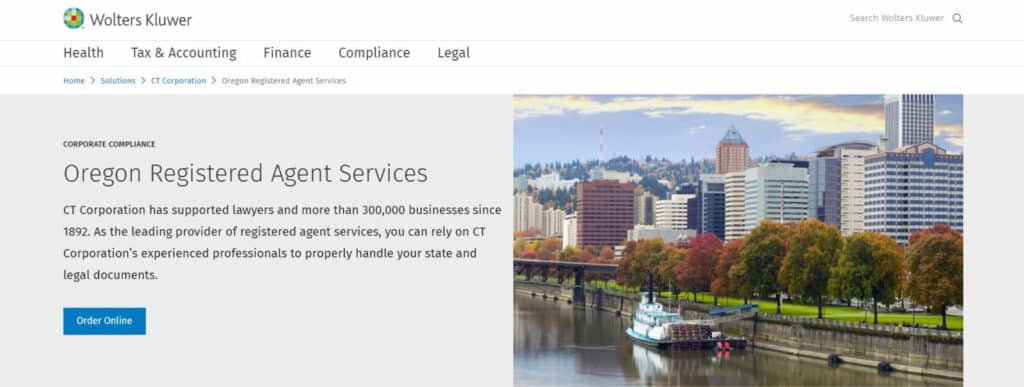 CT Corporation - - registered agent service in Oregon