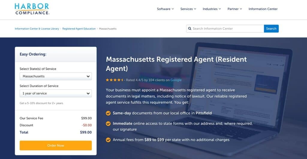 Harbor Compliance is an affordable and efficient resident agent in Massachusetts.
