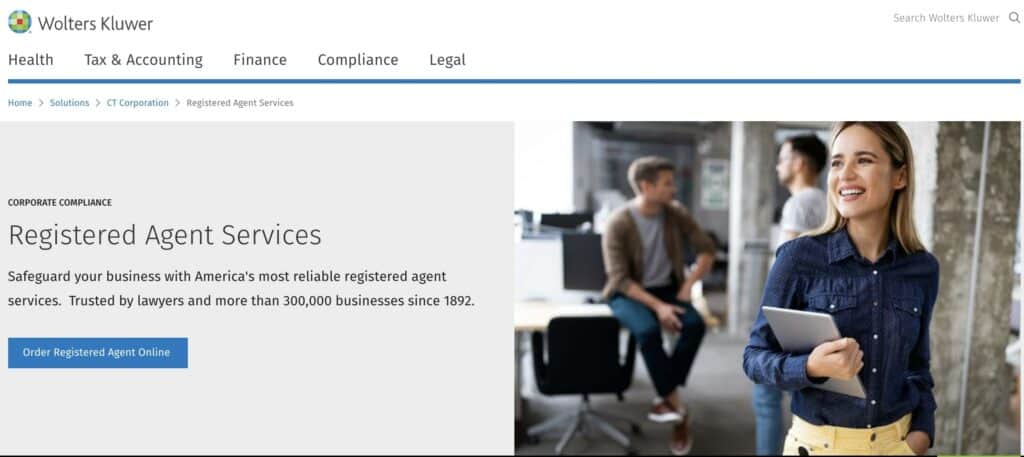 Wolters Kluwer registered agent service