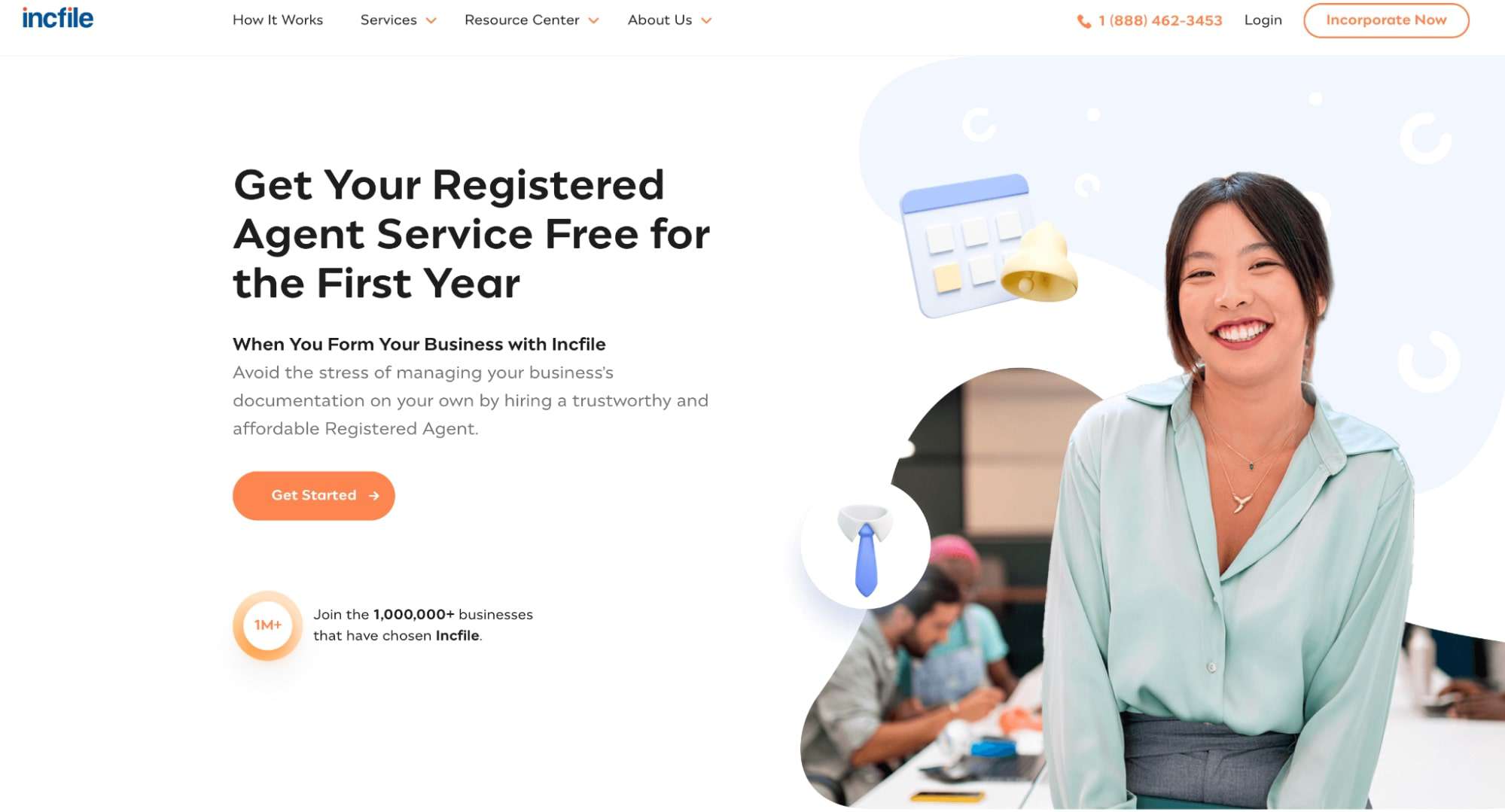 Incfile registered agent services.
