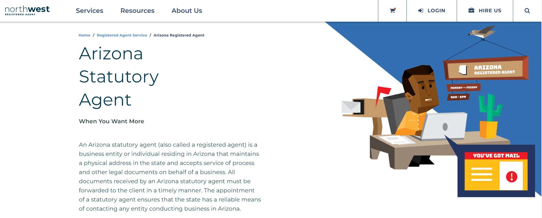 Northwest is our choice as the best registered agent in Arizona