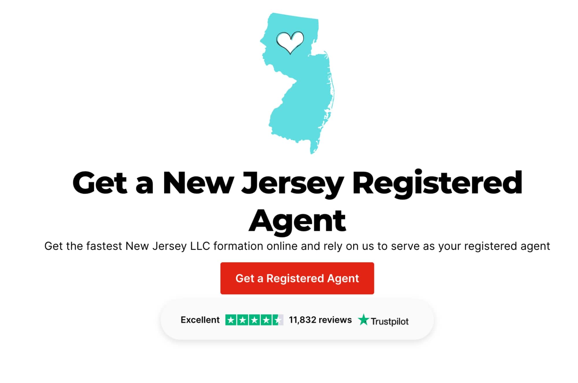 ZenBusiness registered agent services for New Jersey page. 