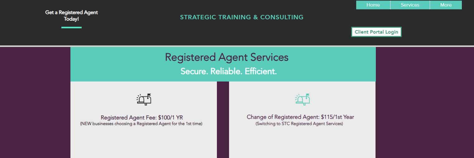 Strategic Training & Consulting Texas Registered Agent Webpage