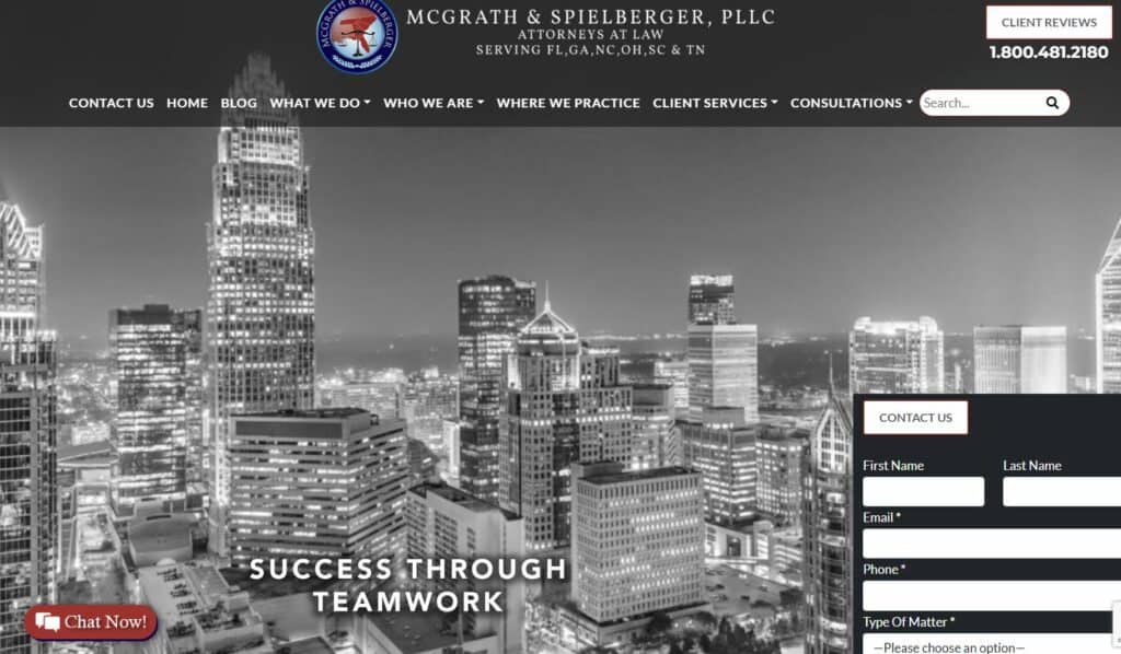 McGrath & Spielberger North Carolina attorney webpage