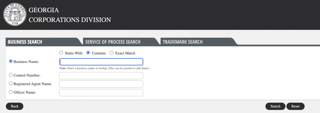 georgia business name search