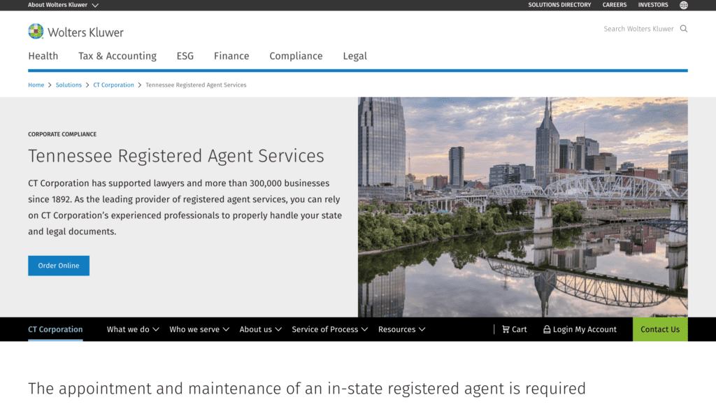 wolter kluver registered agent