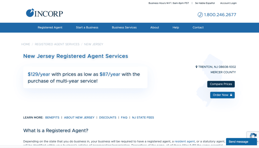 Incorp registered agent services