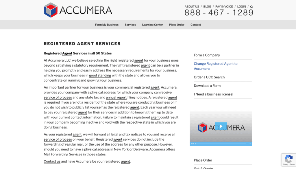 Accumera registered agent in NY