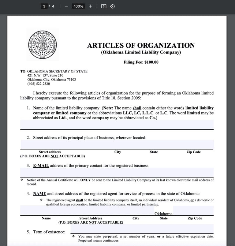 How to Start an LLC in Oklahoma: Step-by-Step Guide