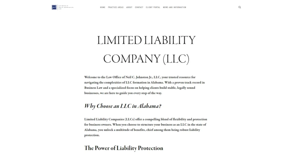 Neil C Johnston Jr Registered Agent service