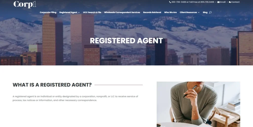 Corp 1 registered agent service