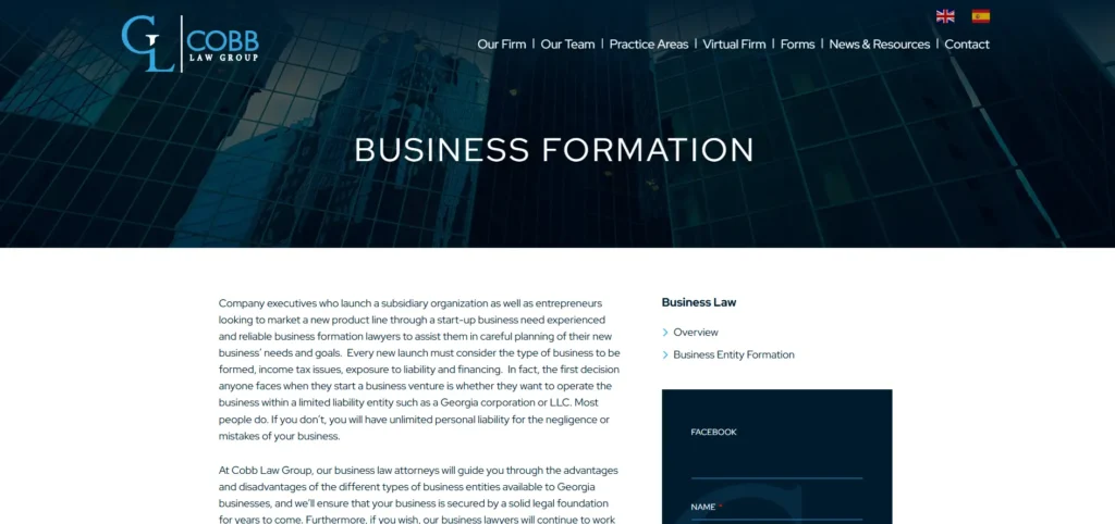 Gobb Law Group registered agent service in Georgia