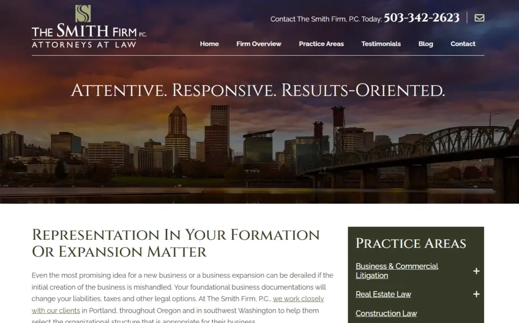 the smith firm registered agent in oregon