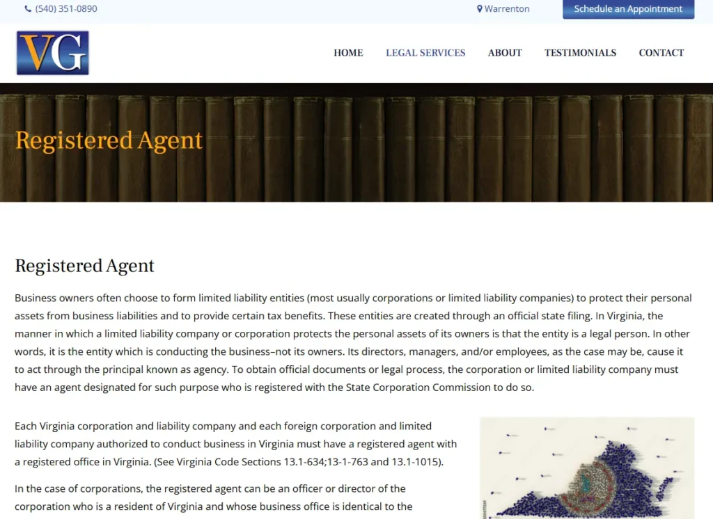 the van gils law firm registered agent service