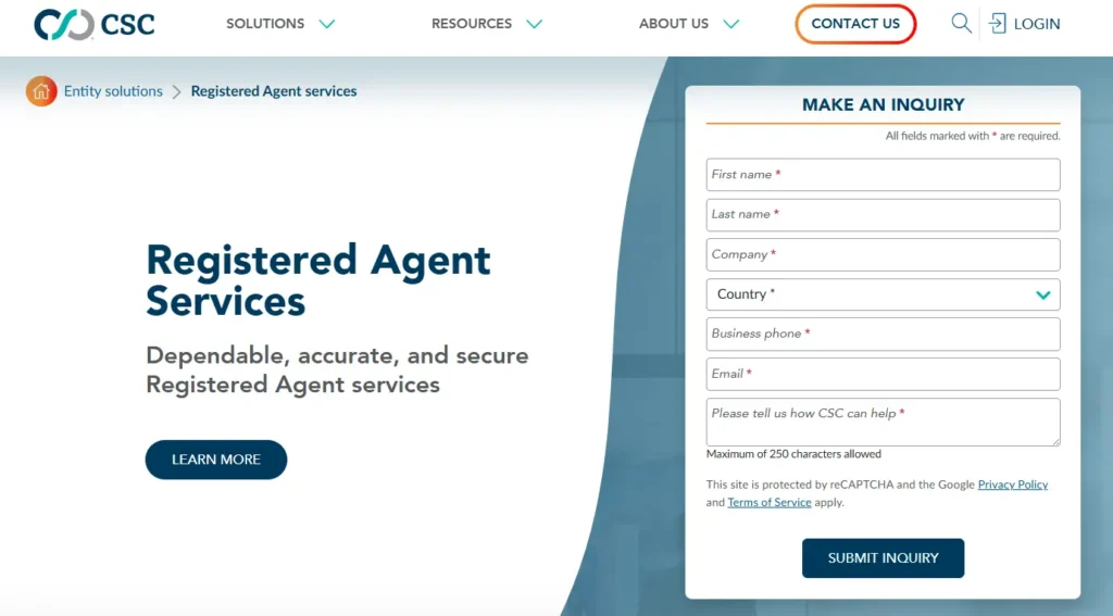 csc global registered agent service