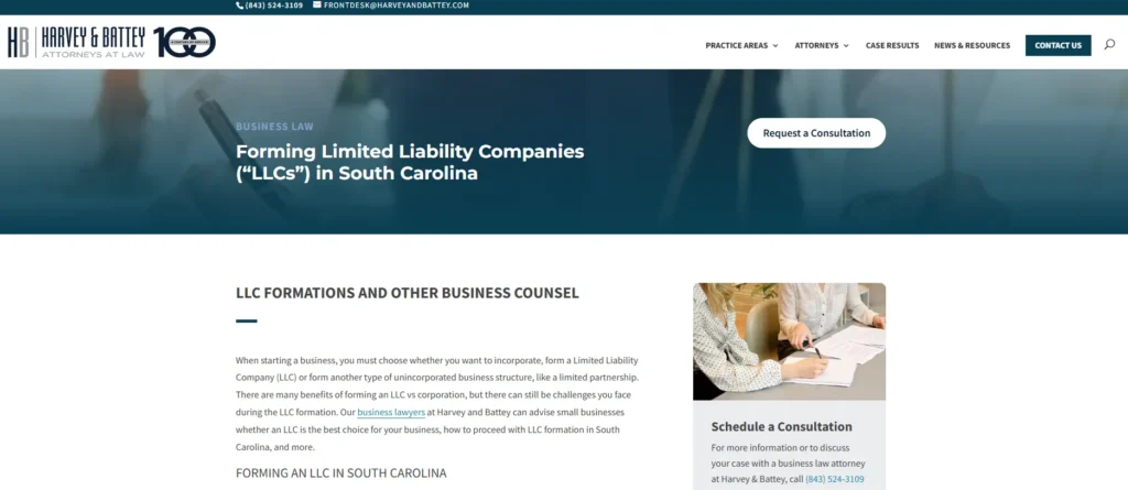 harvey & battey registered agent