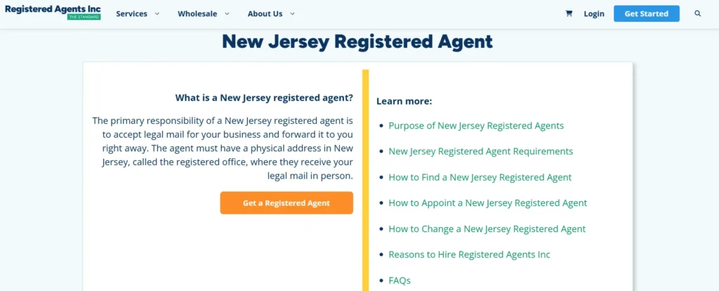 Registered Agents INC in NJ